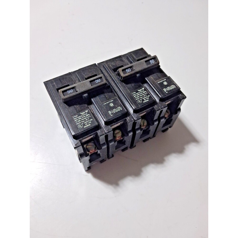 Lot Of 2 Siemens 2 Pole 50 Amp Type QP Circuit Breaker Q250